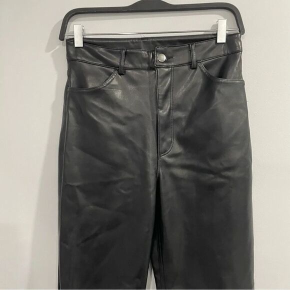 Dynamite Gisele Faux Leather Straight leg pants size 4 - Picture 3 of 8